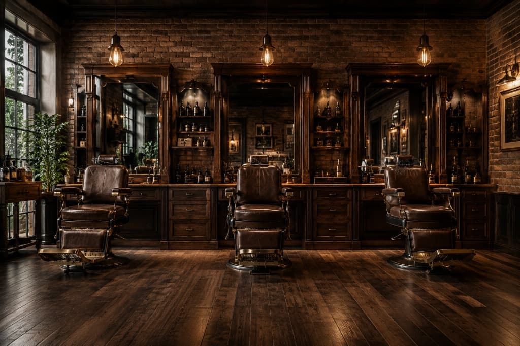 THE HAIRPORT Barber Chair Booking Background